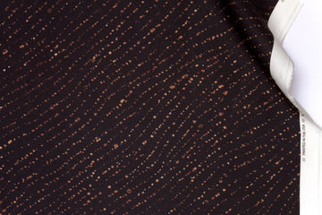 100% linen staccato decolorato shibori fabric by the yard in onyx black with top fol