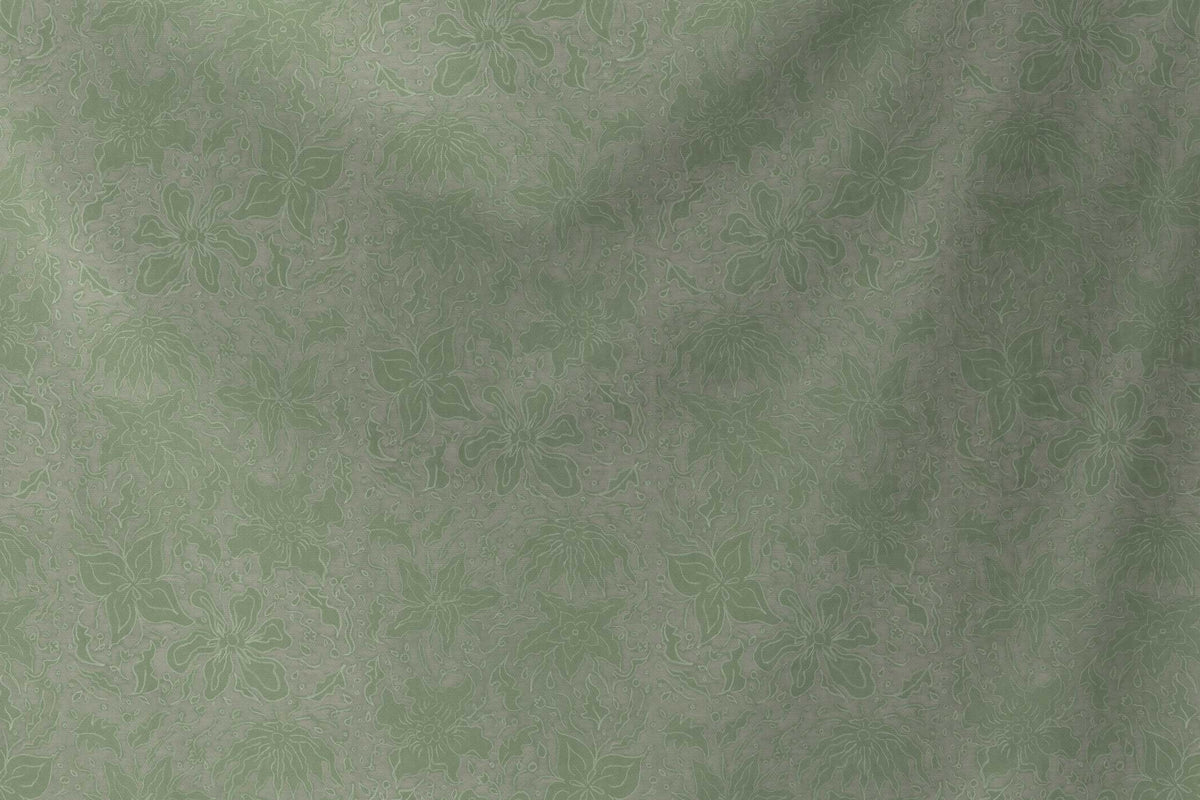 flowing venable moore 100% cotton Fiori hand drawn floral fabric by the yard in seafoam green sustainably made to  order by boutique independent design studio venable moore