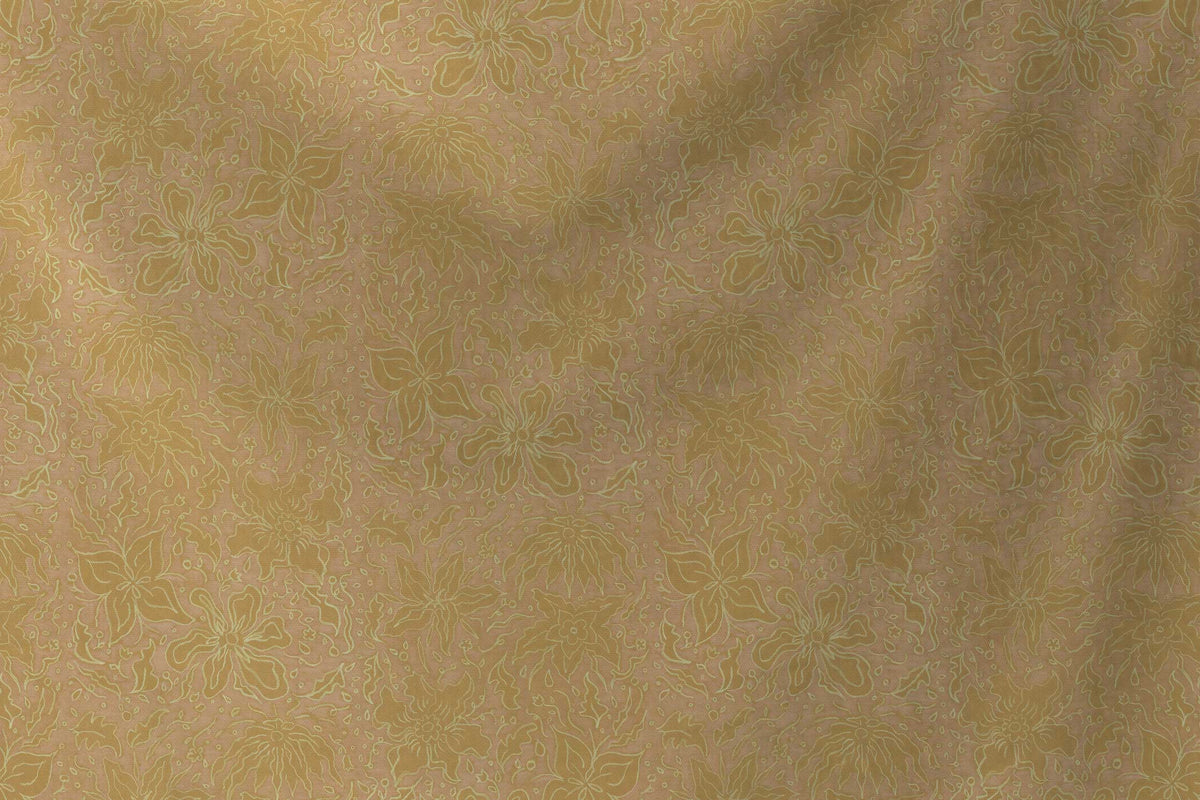 flowing venable moore 100% cotton Fiori hand drawn floral fabric by the yard in sulphur yellow sustainably made to  order by boutique independent design studio venable moore