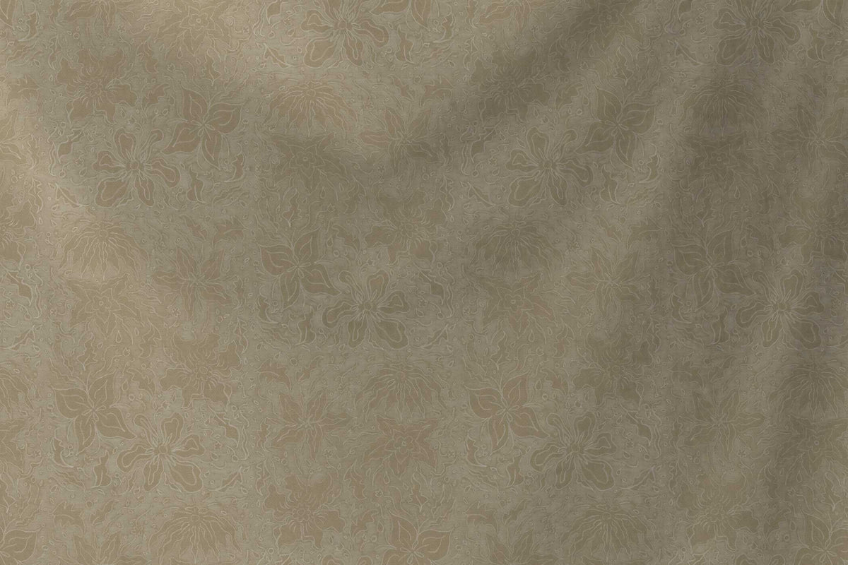 flowing venable moore 100% cotton Fiori hand drawn floral fabric by the yard in neutral taupe sustainably made to  order by boutique independent design studio venable moore