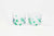 venable moore shamrock green hand-painted hand-blown bubble glasses set of two on white background side by side
