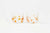 venable moore tangerine orange hand-painted hand-blown bubble glasses set of two on white background side by side