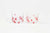 venable moore tomato red hand-painted hand-blown bubble glasses set of two on white background side by side