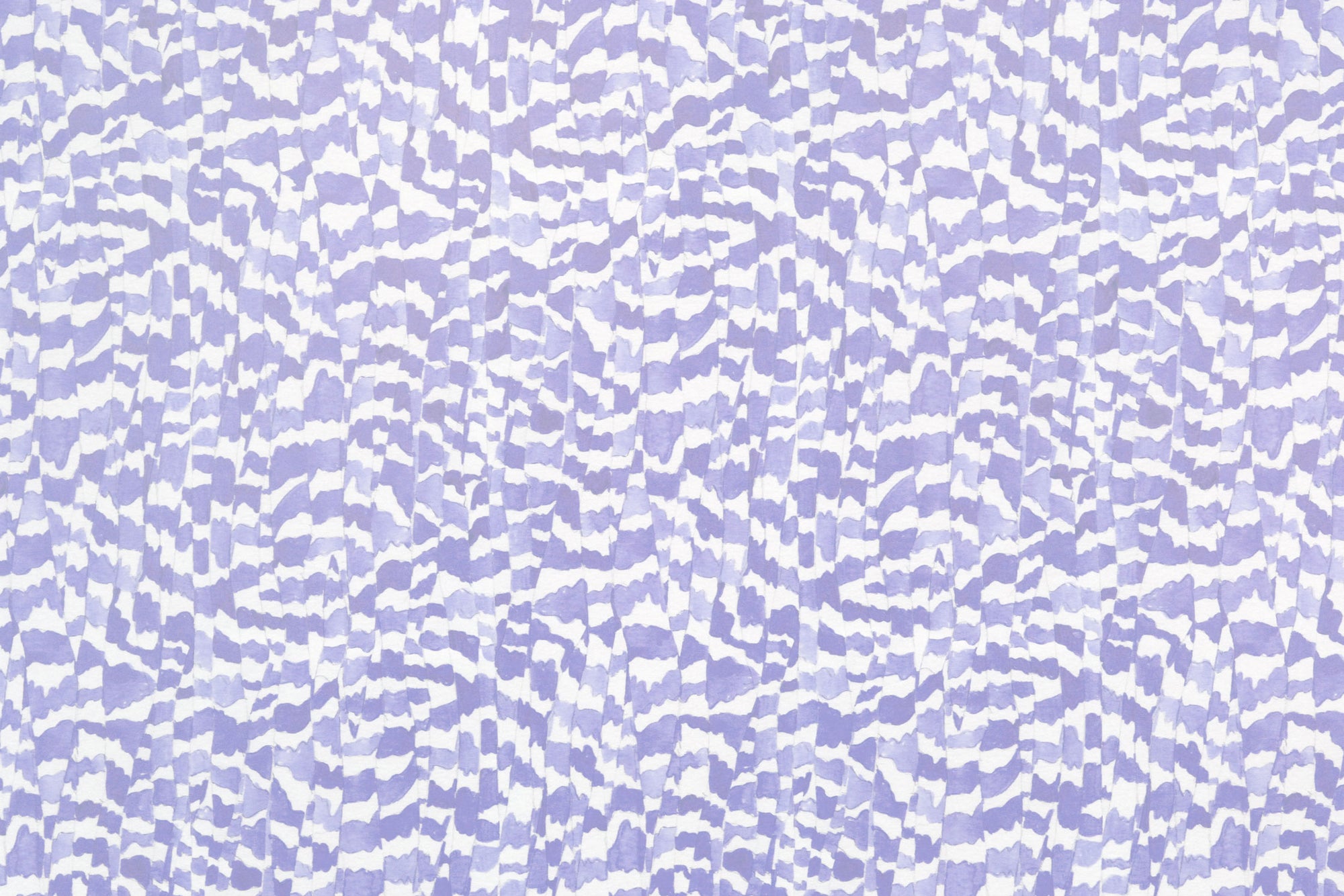 Zoomed in view of Venable Moore Zebra Stripe abstract animal in lavender purple boutique made-to-order wallpaper, printed in the U.S.A. on FSC Certified Clay Coated paper