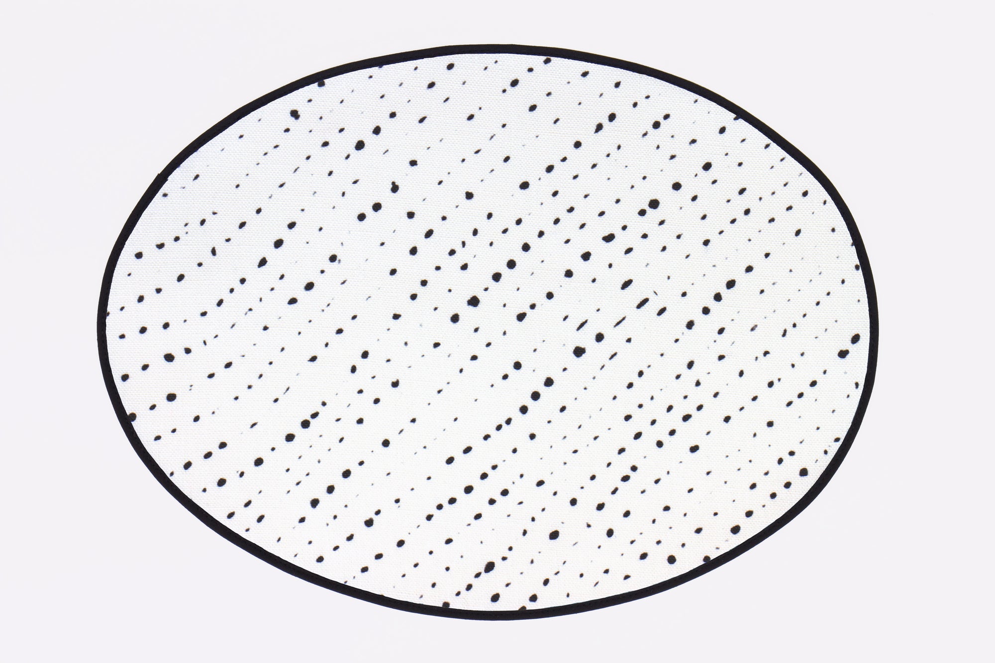 100% linen staccato nero shibori placemat in alabaster white
