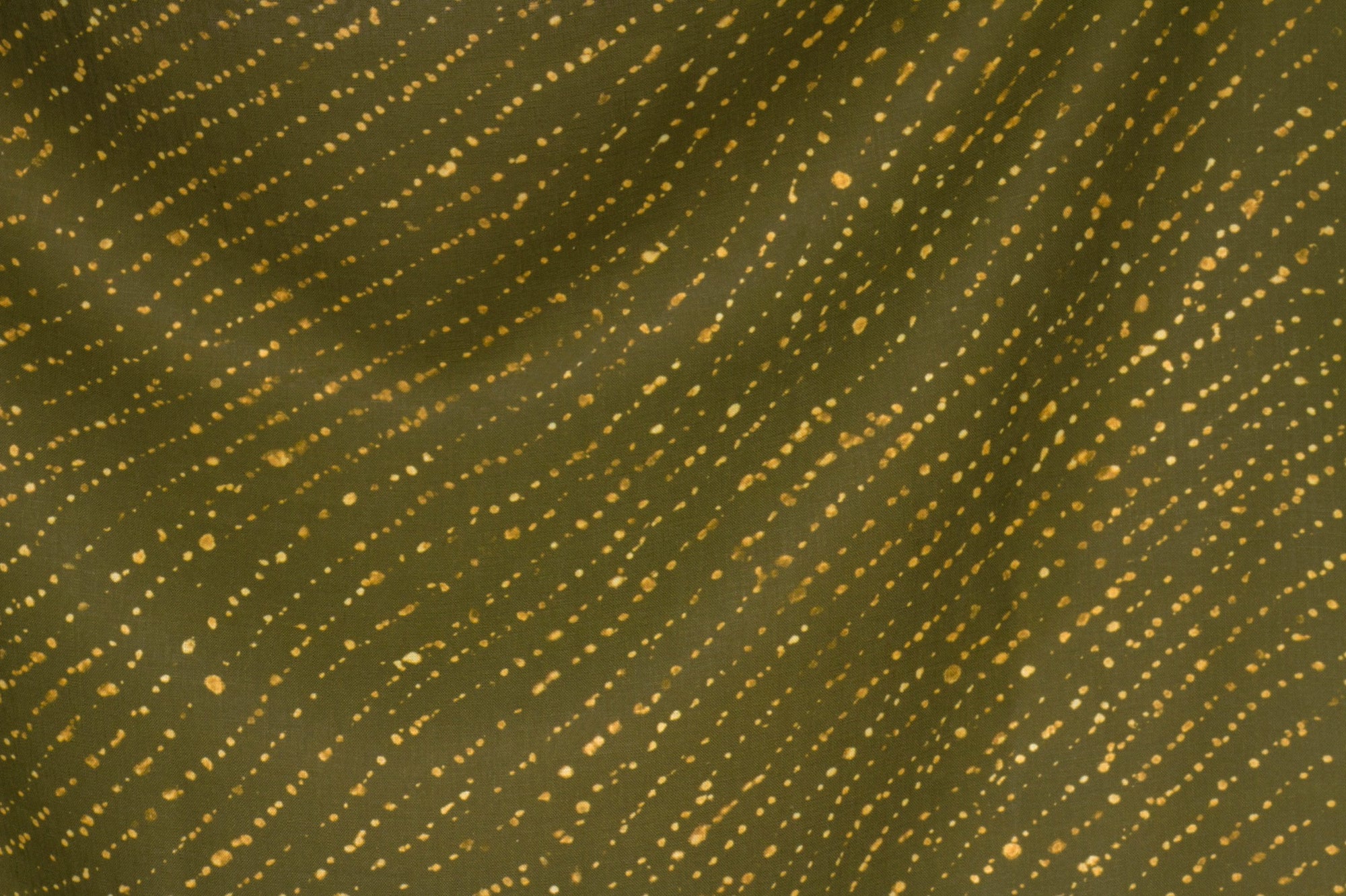 flowing 100% linen staccato decolorato shibori fabric by the yard in fern green