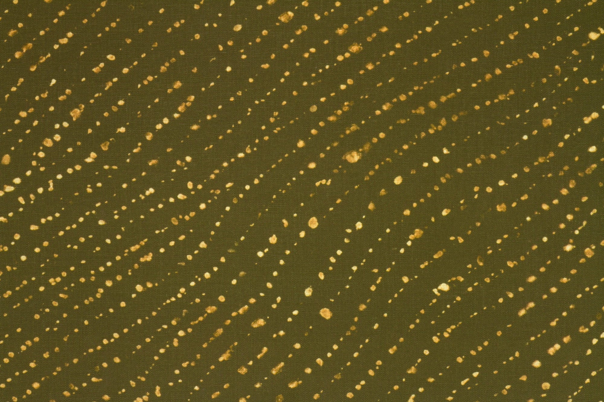 100% linen staccato decolorato shibori fabric by the yard up close in fern green
