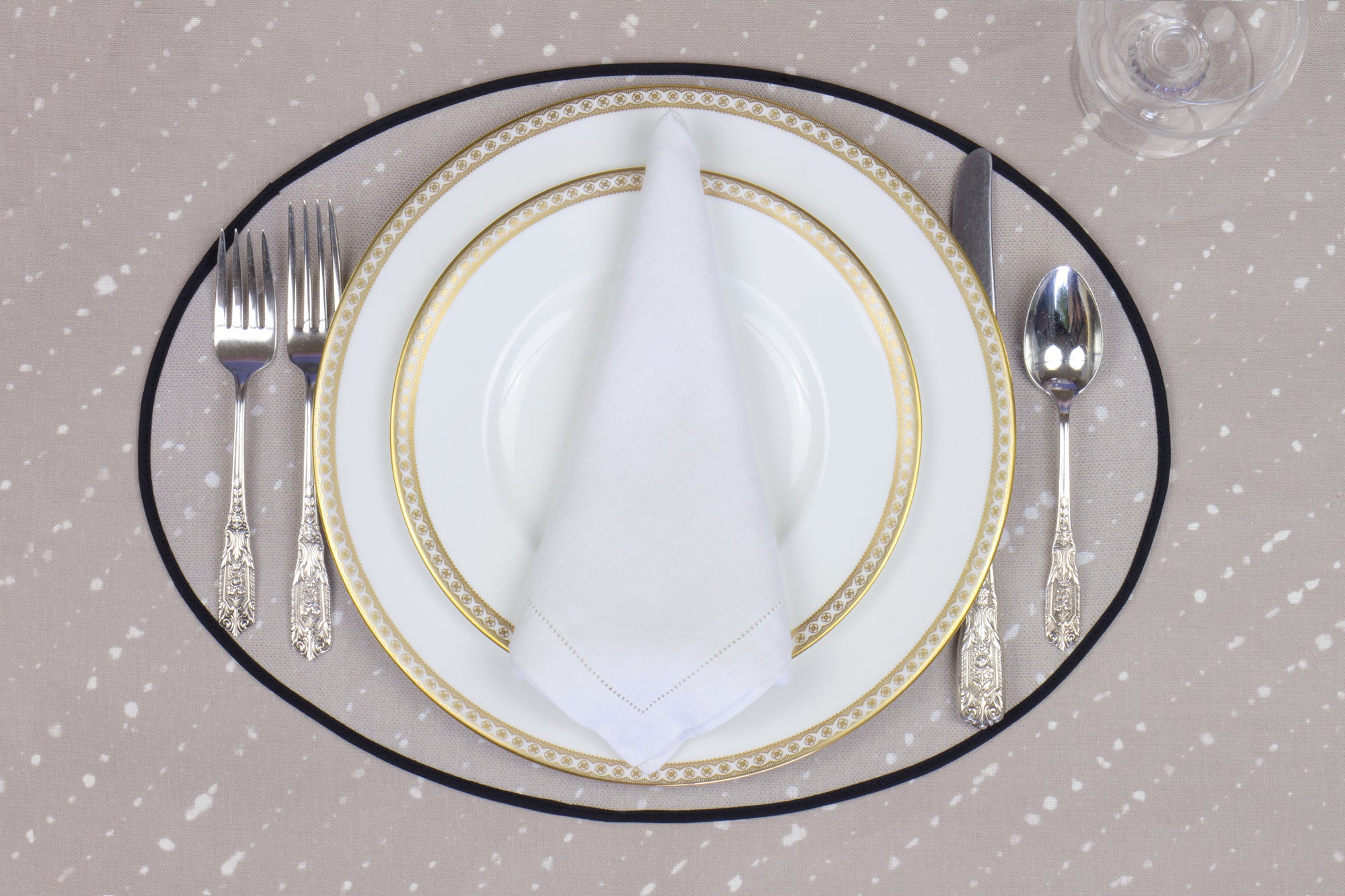 Flax 'Staccato Sbiancato' Shibori Linen Placemat