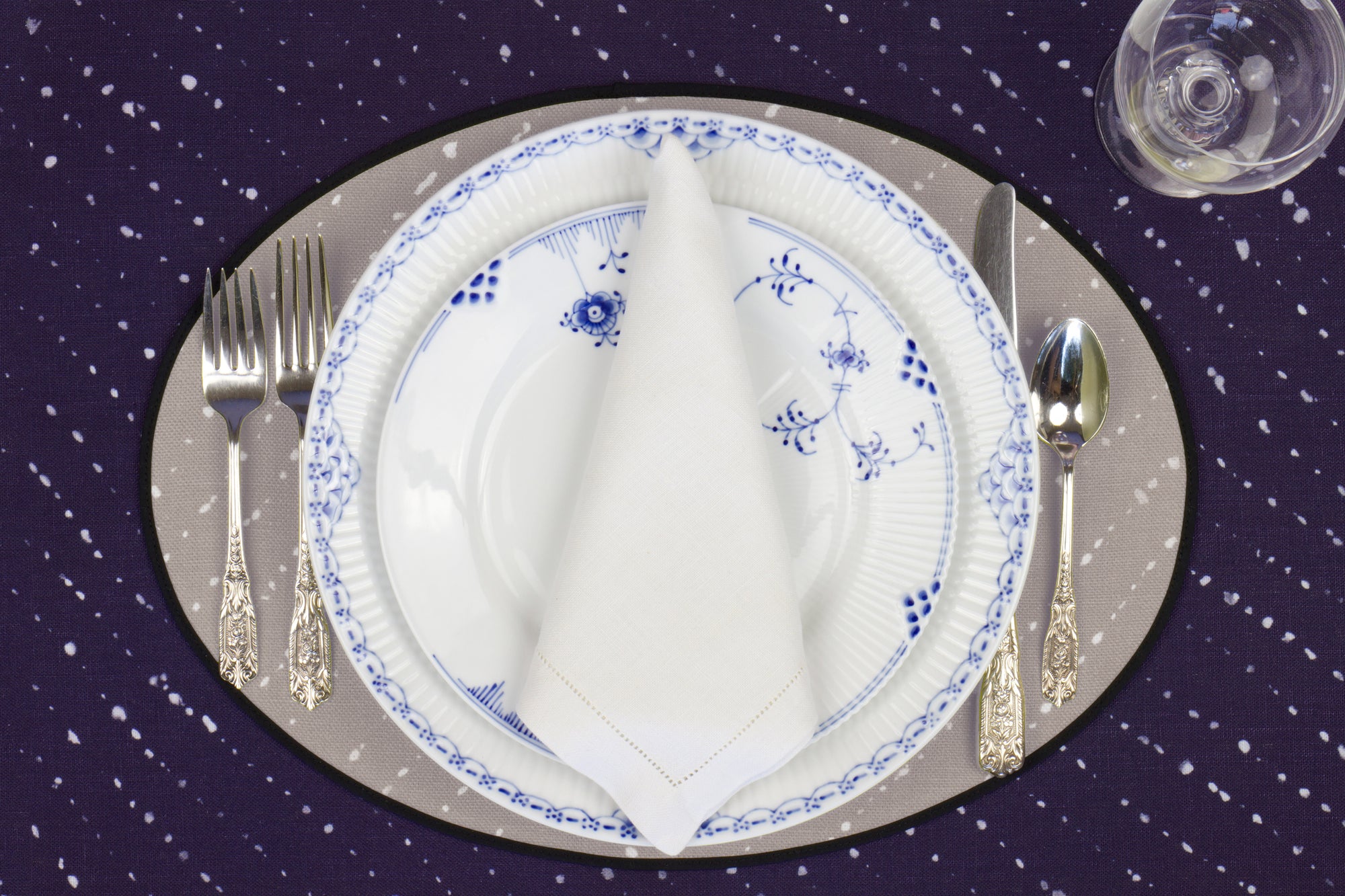 Flax 'Staccato Sbiancato' Shibori Linen Placemat