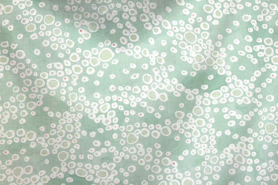 flowing 100% European French linen Frizzante fabric by the yard in pastel verdigris green made to  order by boutique independent design studio