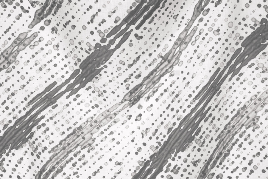 flowing 100% linen glissando shibori fabric by the yard in storm grey