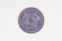 Soft Myrtle purple ‘mosaic garden’ fine china porcelain salad/dessert plate hand decorated in the usa on white background