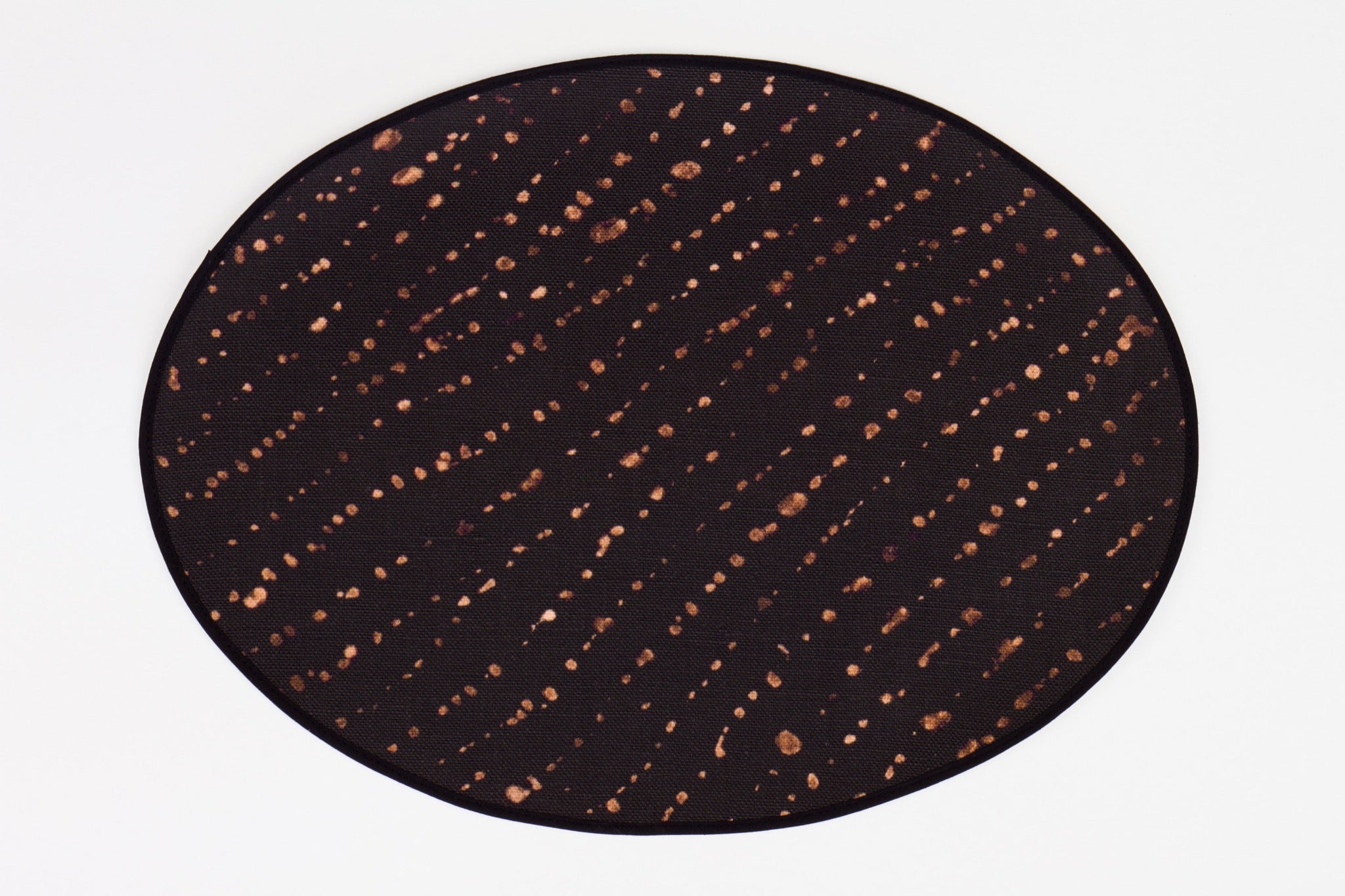 100% linen staccato decolorato shibori placemat in onyx black