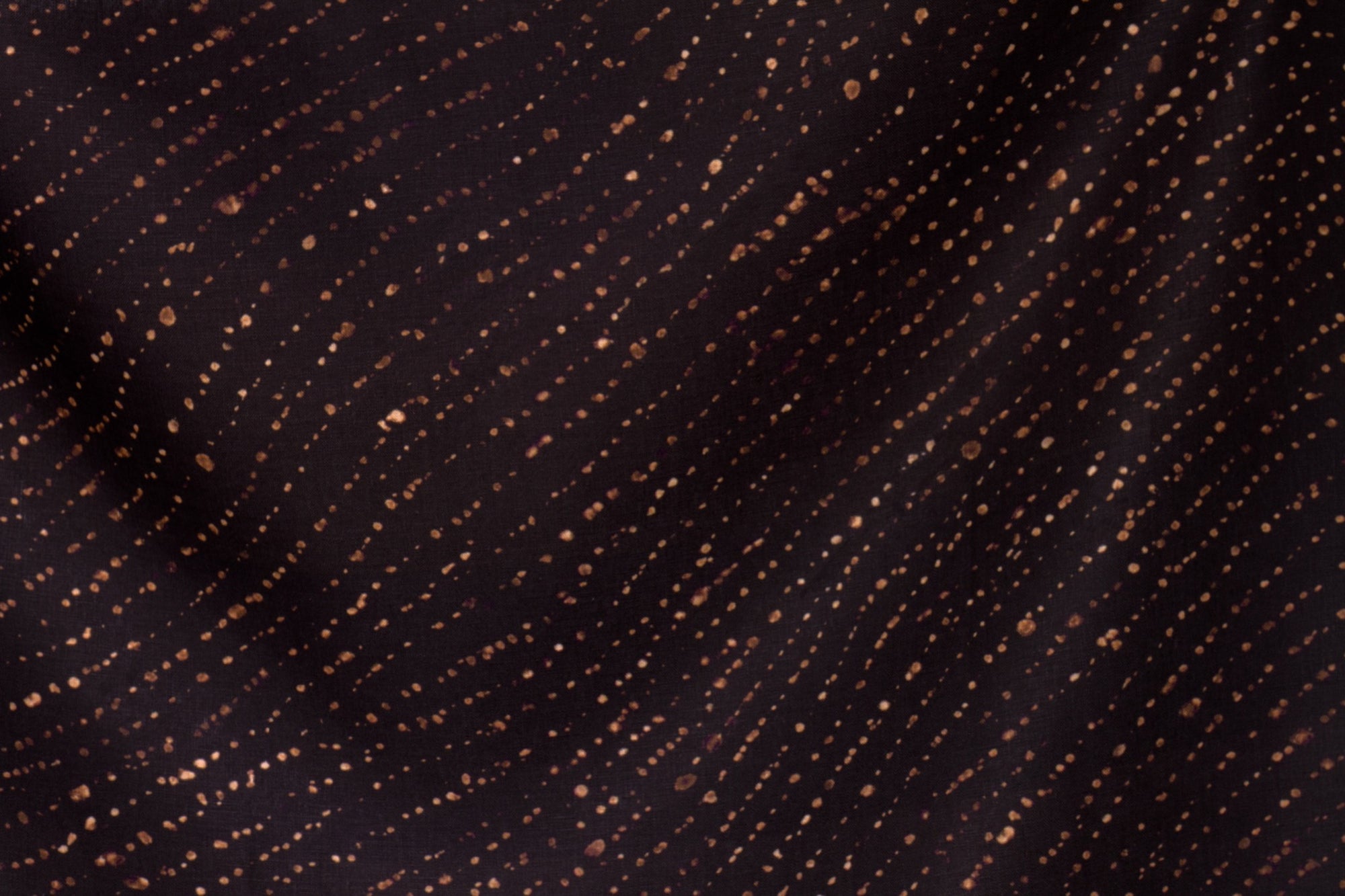 flowing 100% linen staccato decolorato shibori fabric by the yard in onyx black