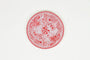 Pale Pink Orchid ‘mosaic garden’ fine china porcelain salad/dessert plate hand decorated in the usa on white background