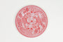 Pale Pink Orchid ‘mosaic garden’ fine china porcelain dinner plate hand decorated in the usa on white background