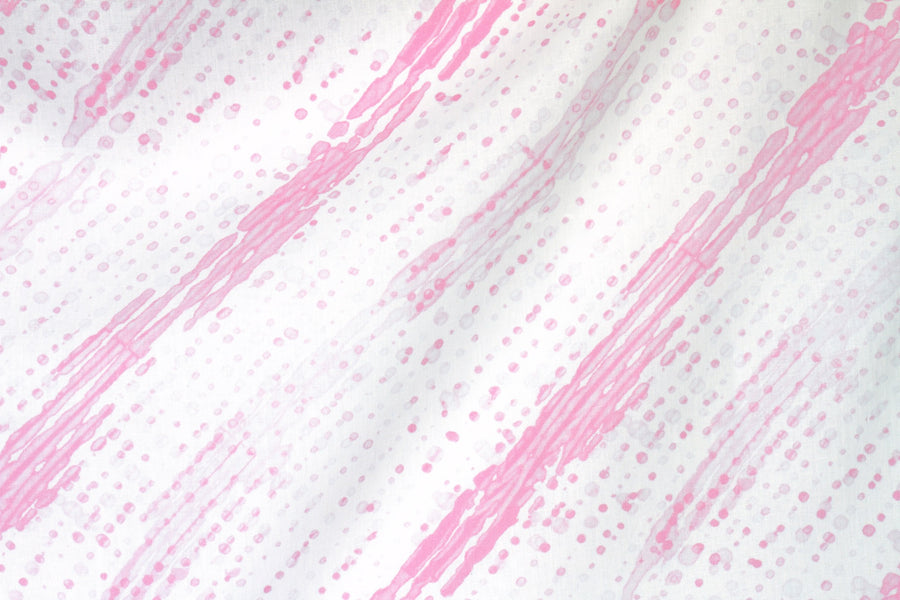 flowing 100% linen glissando shibori fabric by the yard in posy pink