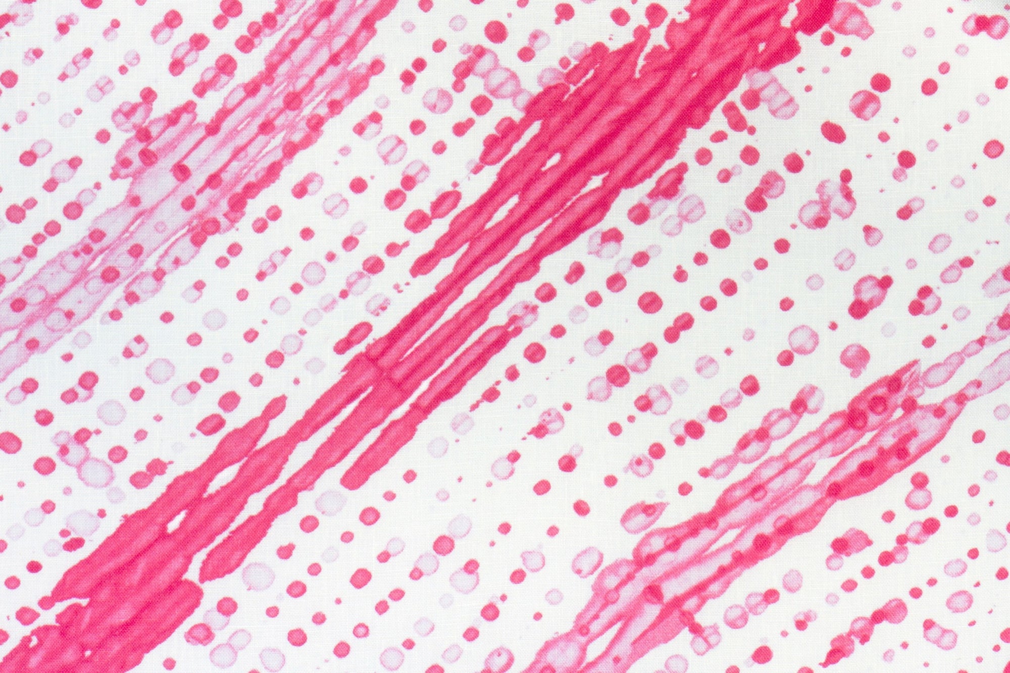100% linen glissando shibori fabric by the yard up close in strawberry pink
