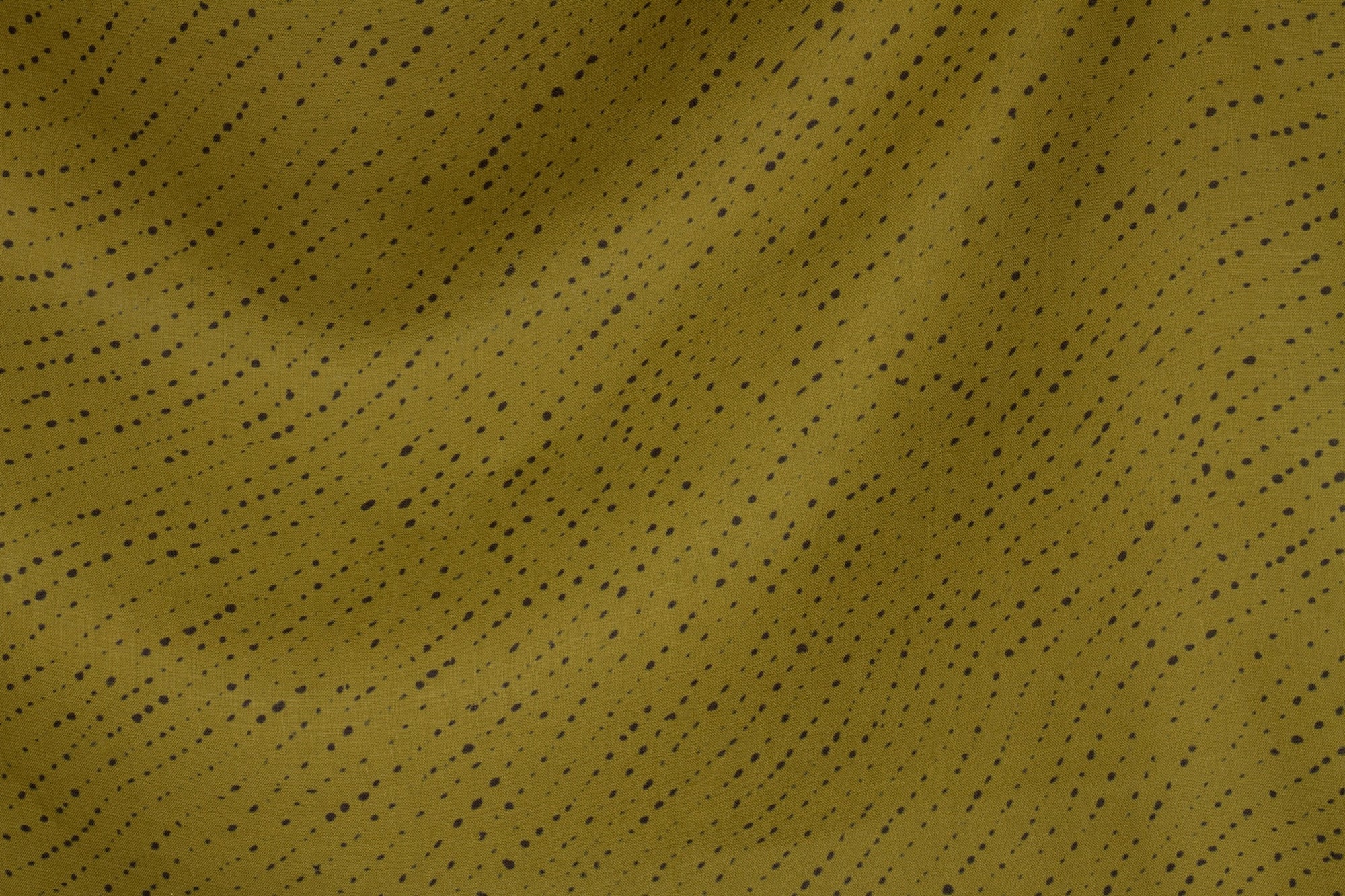 Venable Moore flowing 100% linen staccato nero shibori fabric by the yard in moss green