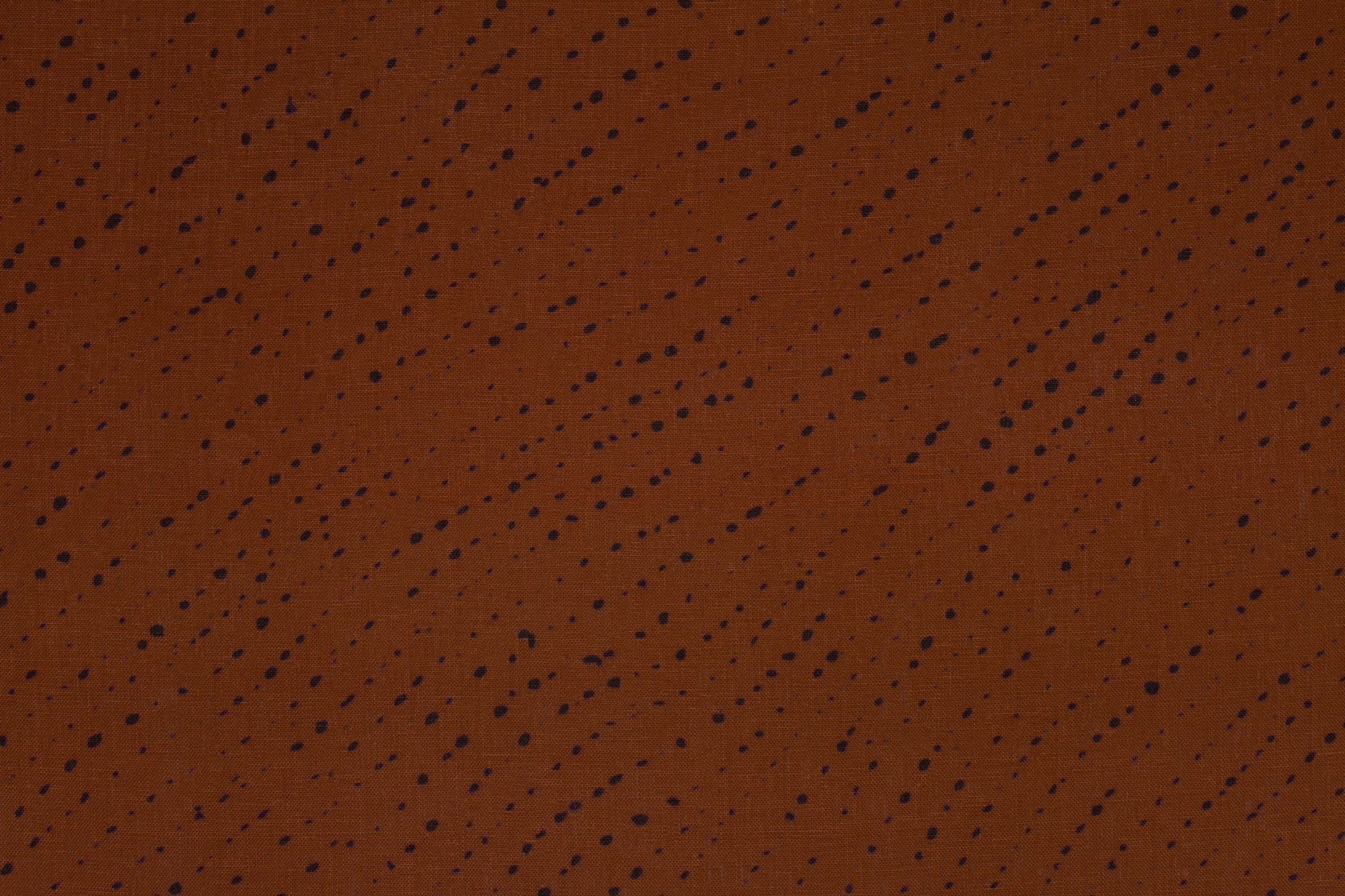 Venable Moore 100% linen staccato nero shibori fabric by the yard up close in russet brown