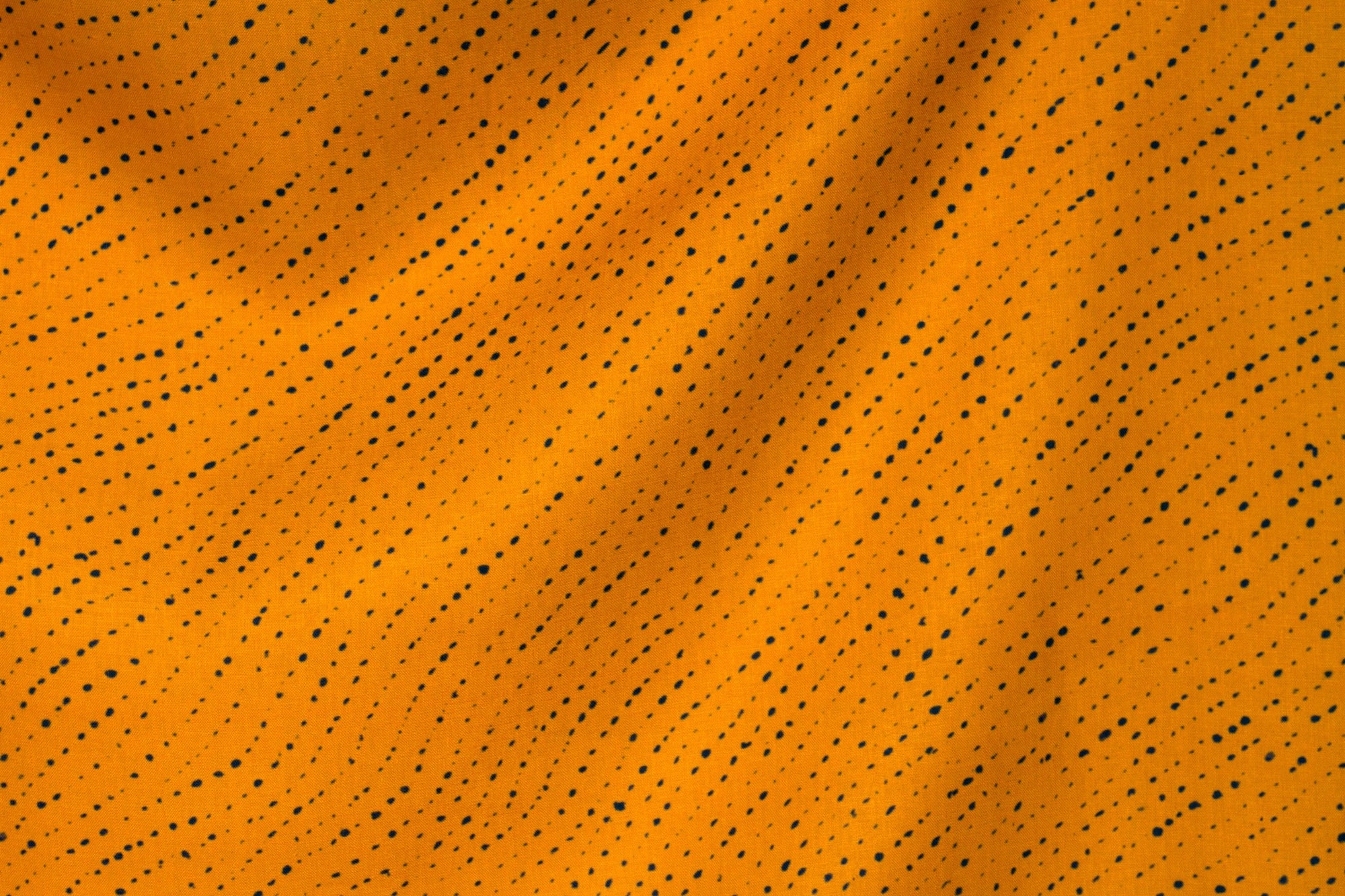 Venable Moore flowing 100% linen staccato nero shibori fabric by the yard in marigold yellow